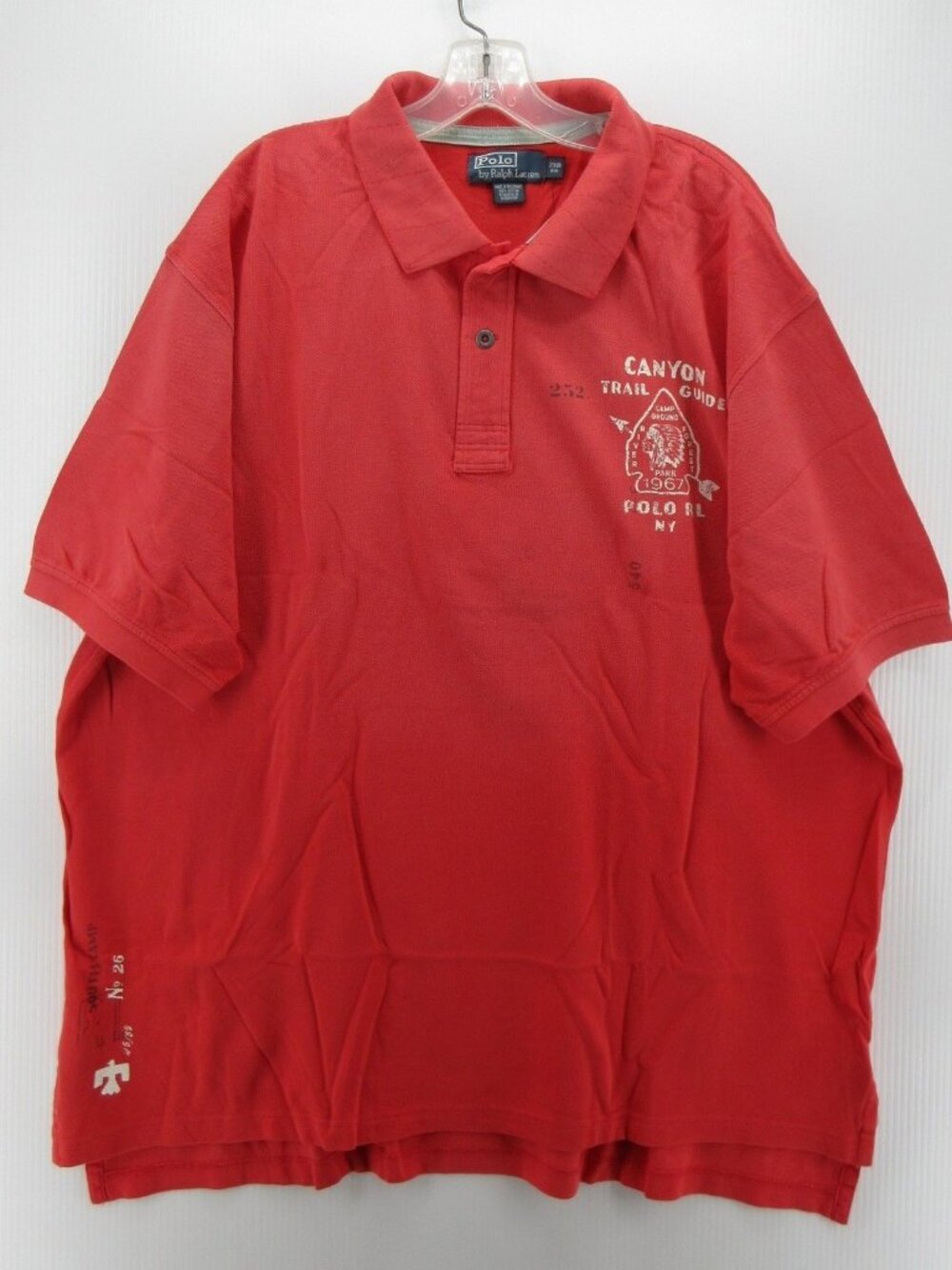 Polo Ralph Lauren Shirt 2XB Big Canyon Trail Guide Camp Ground Graphic